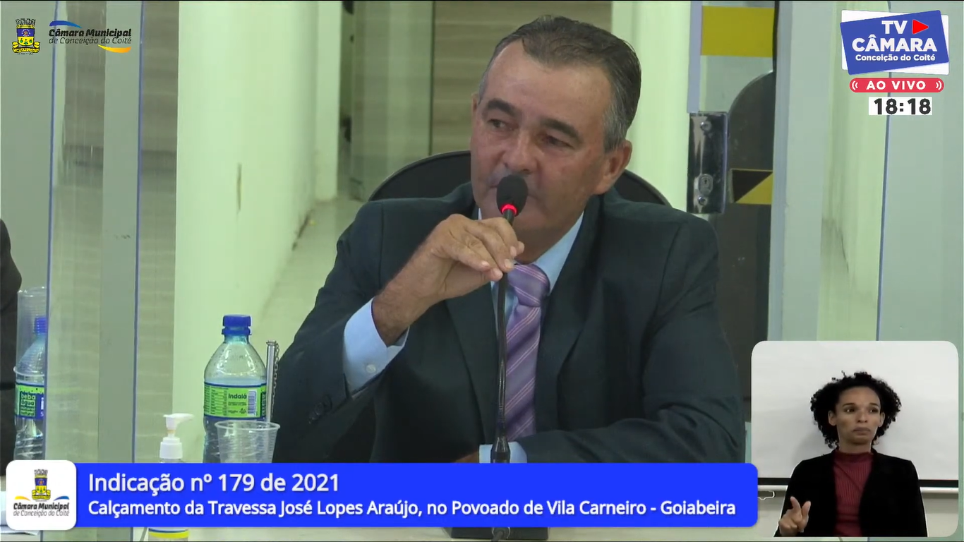 Câmara aprova Indicação de pavimentação da Travessa José Lopes Araujo, no Povoado de Vila Carneiro.