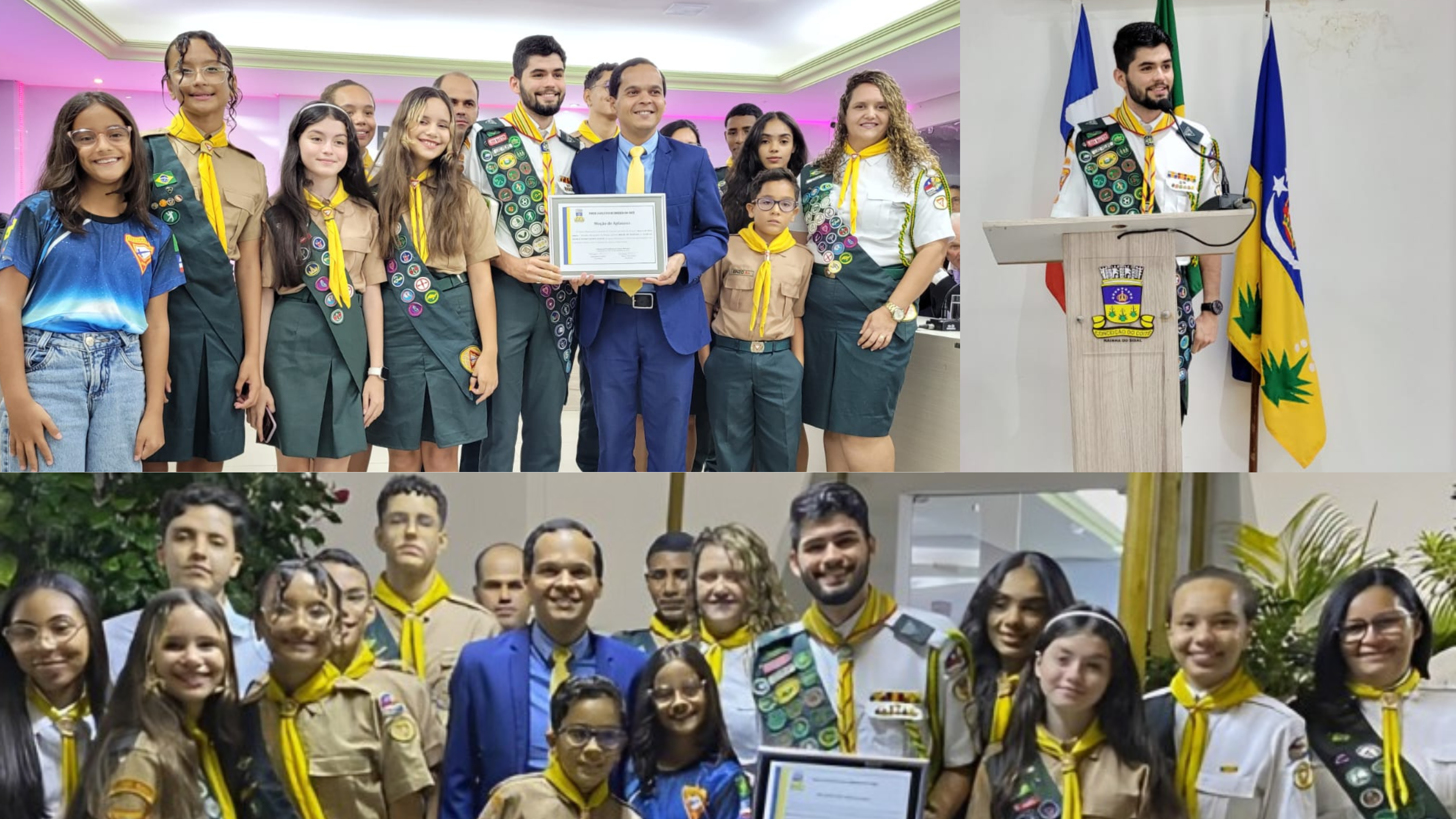 Clube de Desbravadores Esfera Celeste, da Igreja Adventista, recebe placa de Moção de Aplausos